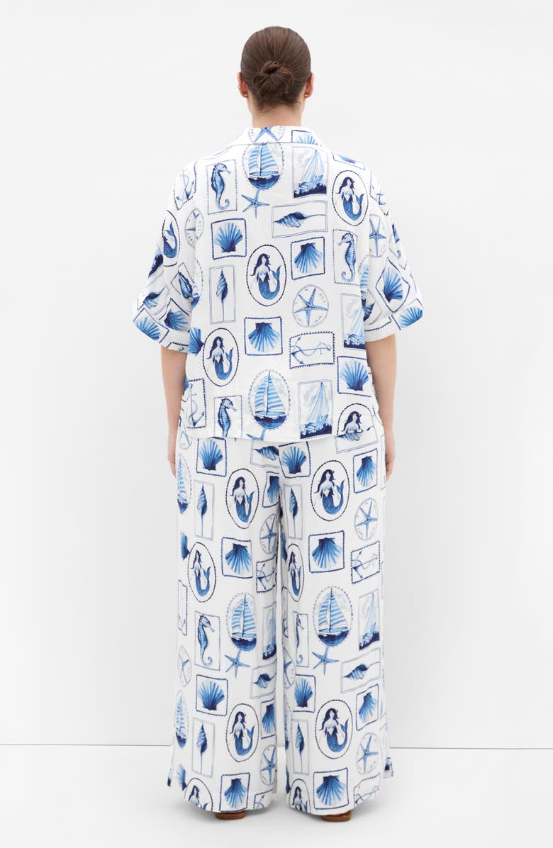 City Chic Liana Print Wide Leg Pants, Alternate, color, 