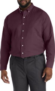 Oak Hill by DXL Big & Tall Solid Tech Sport Shirt