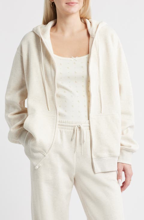 Oversize Zip Fleece Hoodie