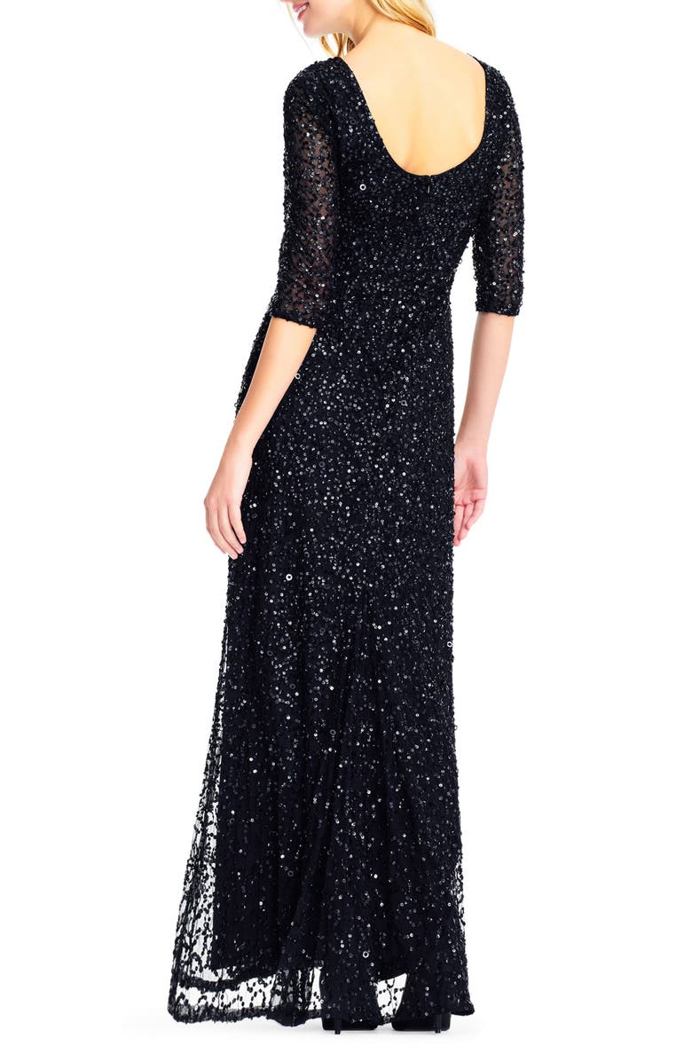 Adrianna Papell Sequin Mesh Gown, Alternate, color, 