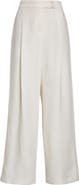 Eleventy Pleated Straight Leg Linen Blend Trousers