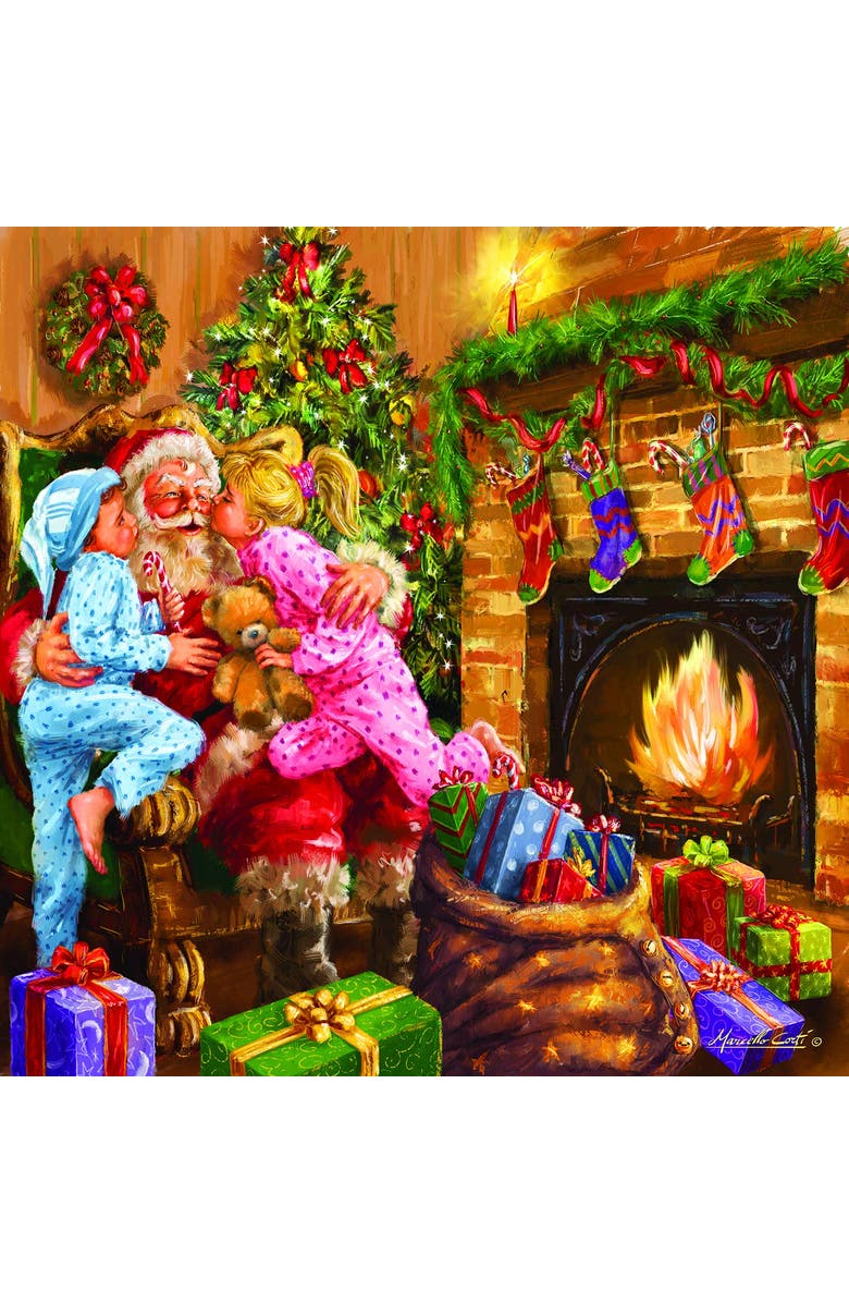 Sunsout Everyone Loves Santa 1000 piece Jigsaw Puzzle for Adults, Alternate, color, Multicolor