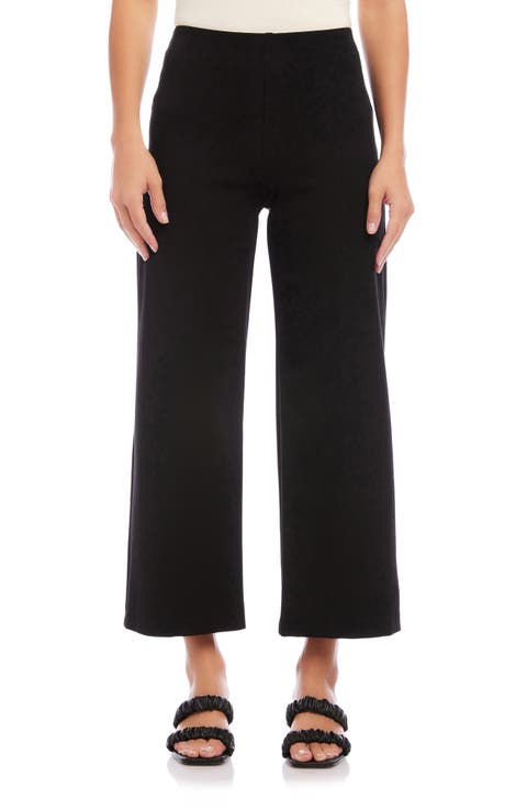 High Waist Crop Wide Leg Pants