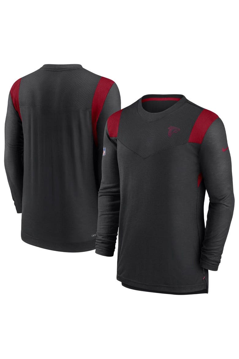 Men's Nike Black Atlanta Falcons Sideline Tonal Logo Performance Player Long Sleeve T-Shirt, Main, color, Black