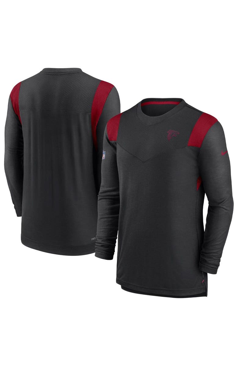 Nike Men's Nike Black Atlanta Falcons Sideline Tonal Logo Performance Player Long Sleeve T-Shirt, Main, color, Black