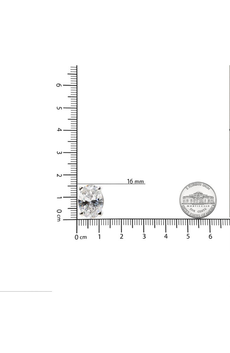 Haus of Brilliance 14K White Gold 2.0 Ct Prong Lab Grown Oval Diamond Solitaire Stud Earring, Alternate, color, White
