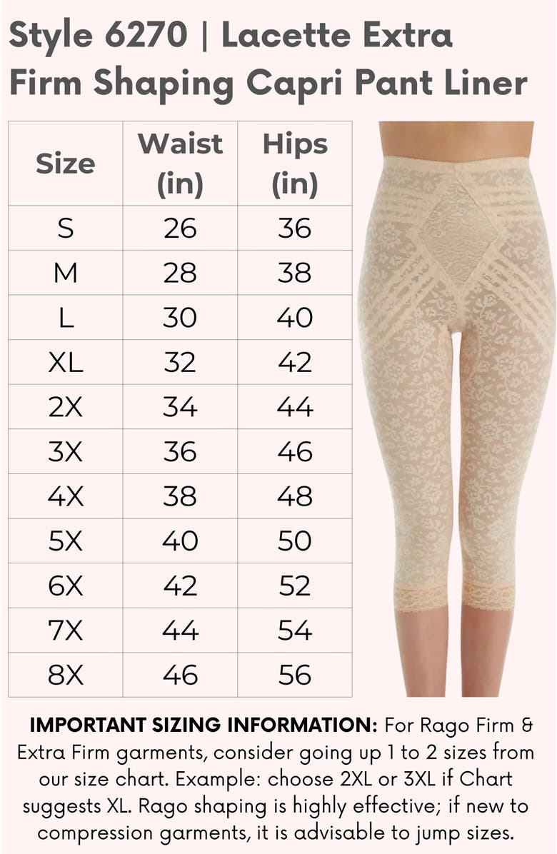 Rago Extra Firm Leg Shaper Leggings, Alternate, color, Beige