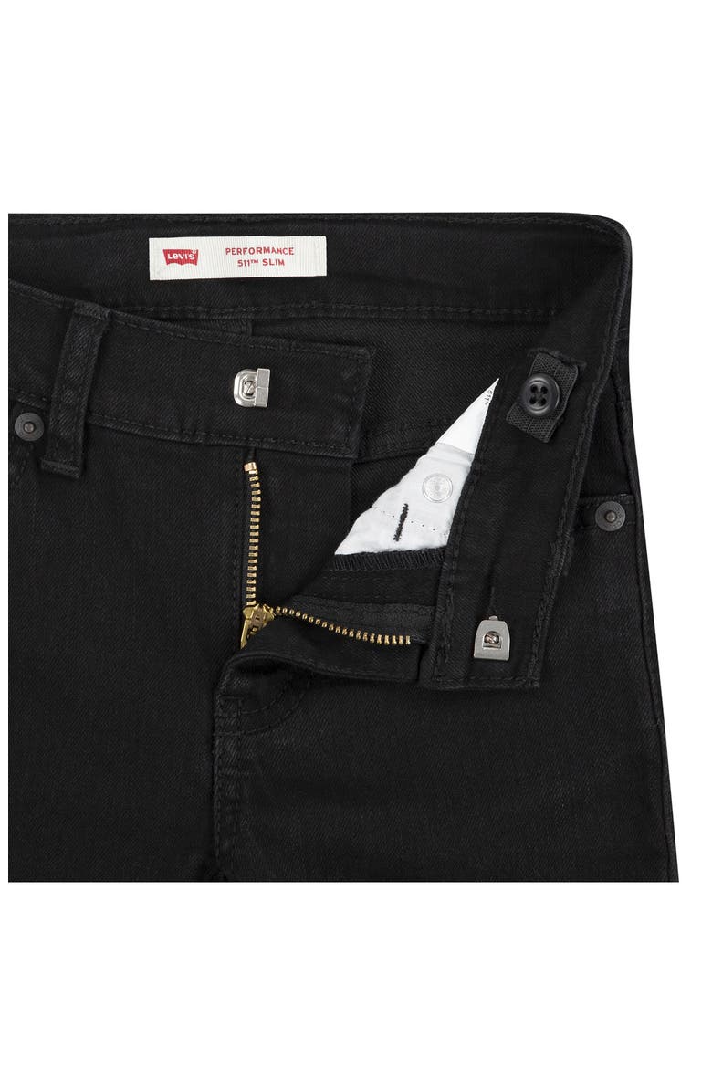 511™ Slim Fit Jeans, Alternate, color, BLACK STRETCH
