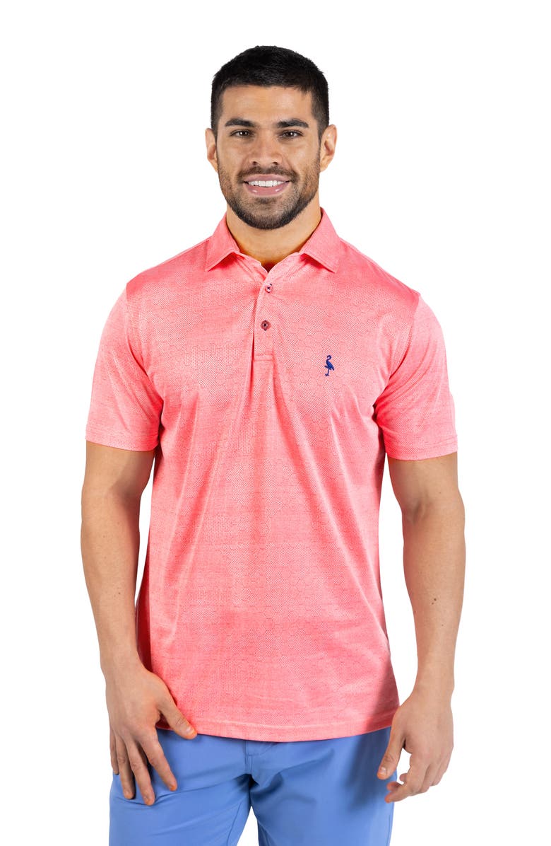 TailorByrd Honeycomb Textured Performance Polo, Alternate, color, Salmon