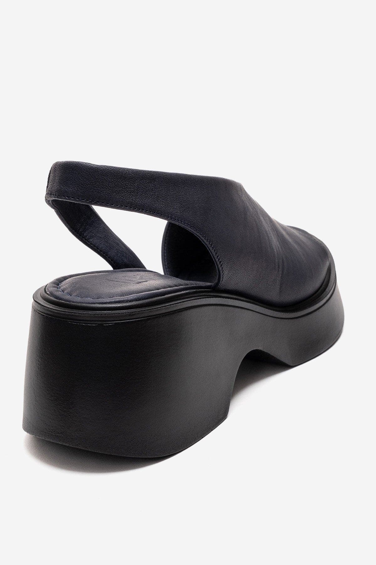 ROY Leather Wedge Sandal, Alternate, color, Navy