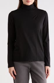 Eileen Fisher Slim Fit Turtleneck Top