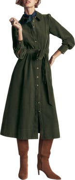 Boden Maeve Corduroy Midi Shirtdress