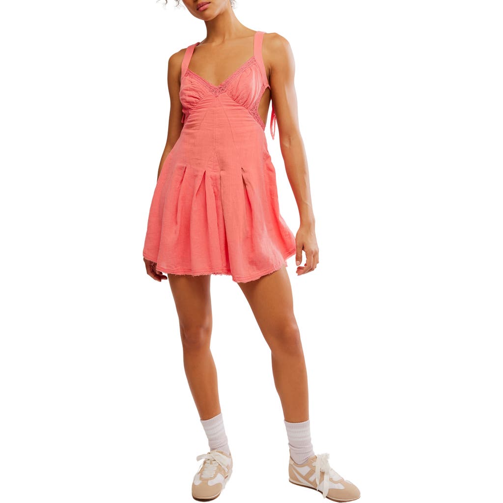 FREE PEOPLE FREE PEOPLE VIVI LACE TRIM MINIDRESS