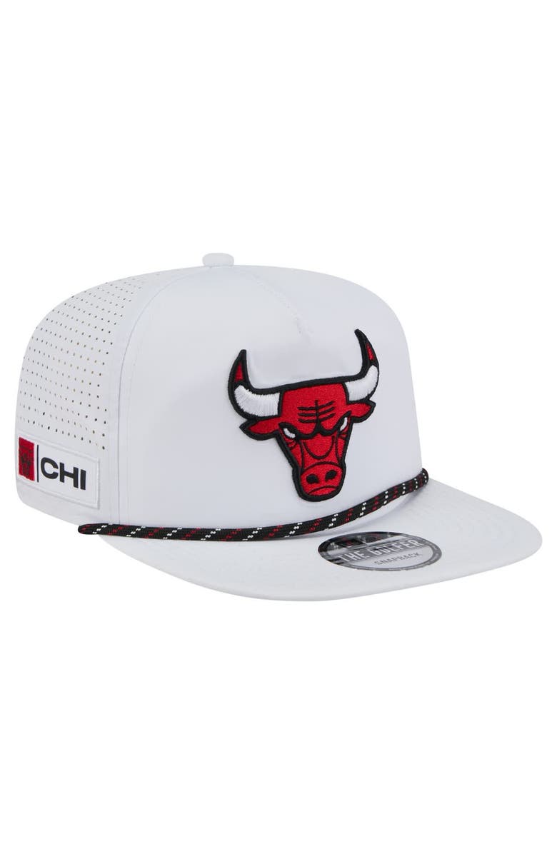 New Era Men's New Era White Chicago Bulls Performance Rope Golfer Adjustable Hat, Main, color, White