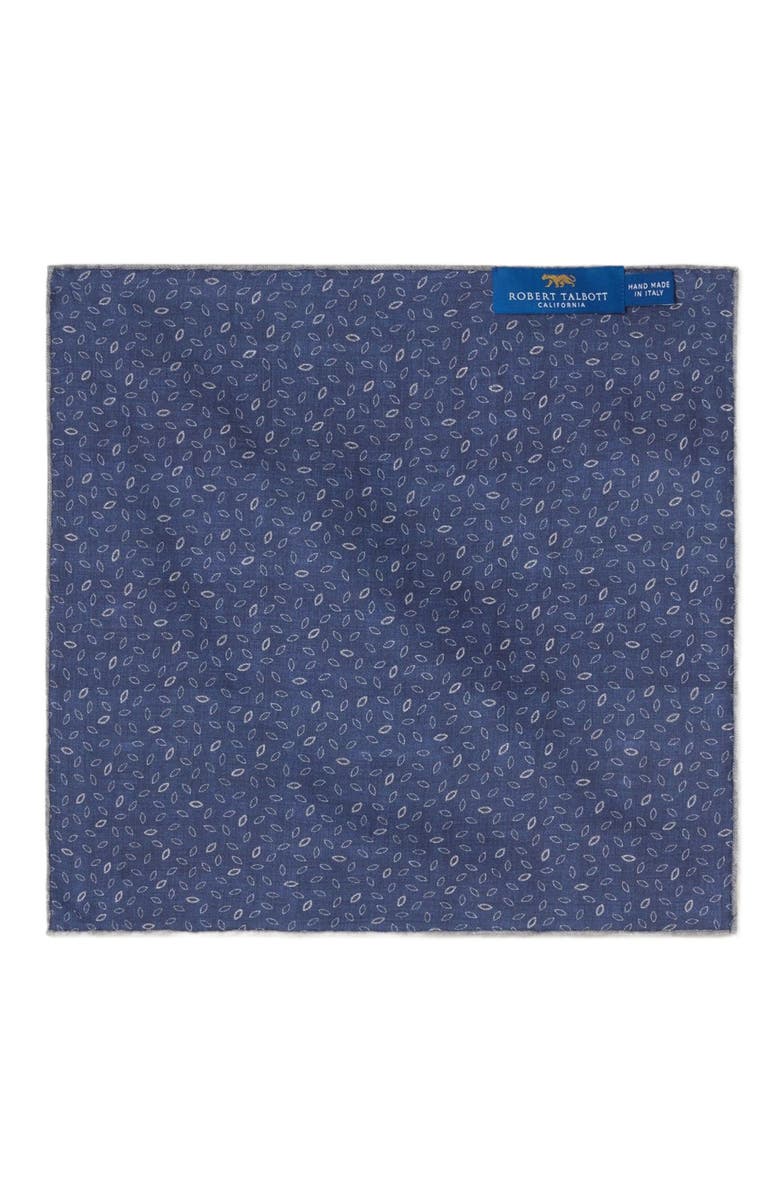 Robert Talbott Collins Reversible Silk/Cotton Pocket Square, Alternate, color,