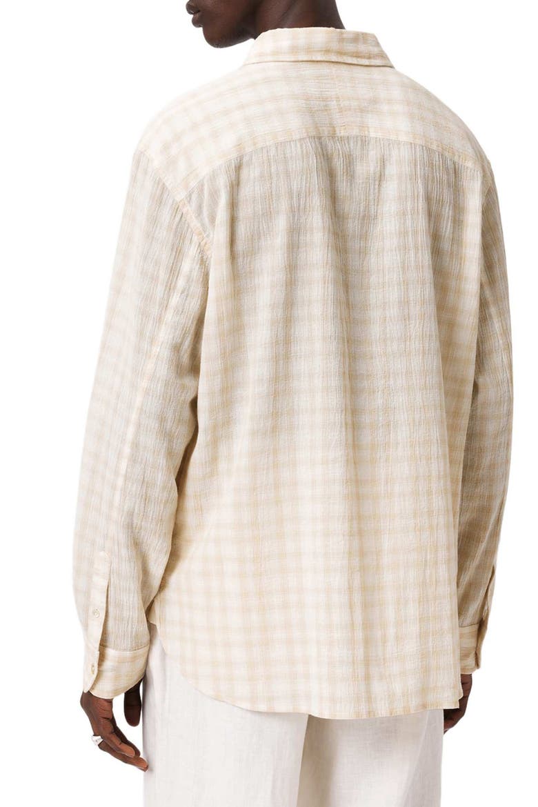 Toya Check Cotton Button-Up Shirt, Alternate, color, SANDSTONE BROWN