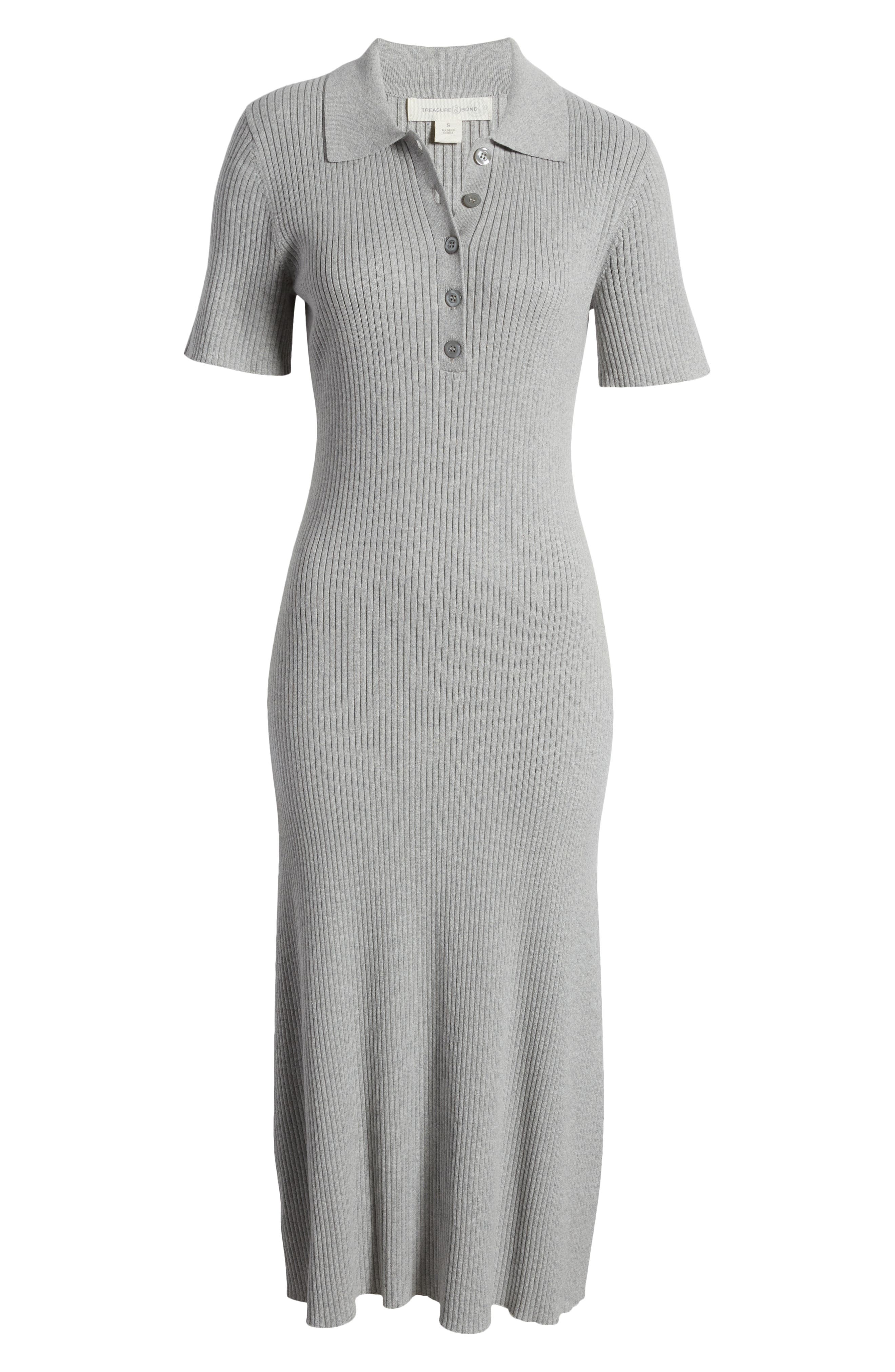 theory rib knit polo dress Treasure & Bond Cotton Blend Sweater (Women) maxi boho dress