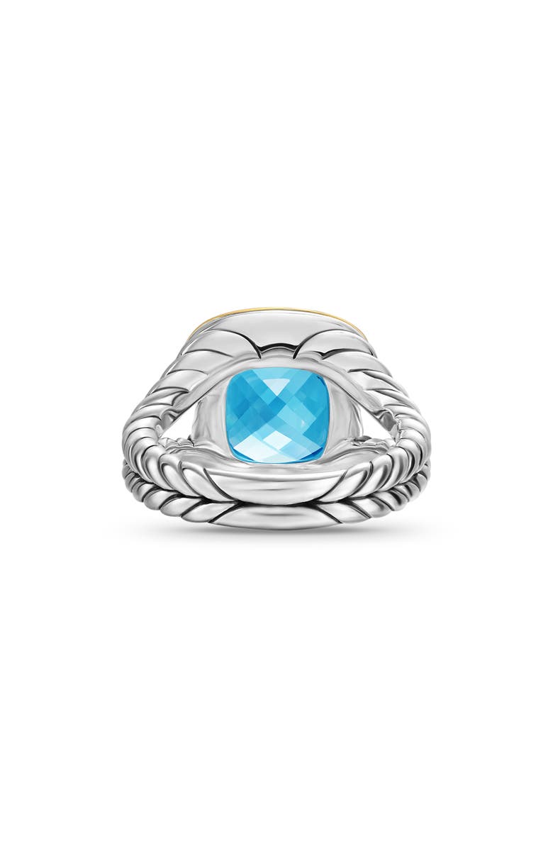 David Yurman Albion<sup>®</sup> Ring in Sterling Silver with 18K Yellow Gold & Blue Topaz, 11mm, Alternate, color, Blue Topaz