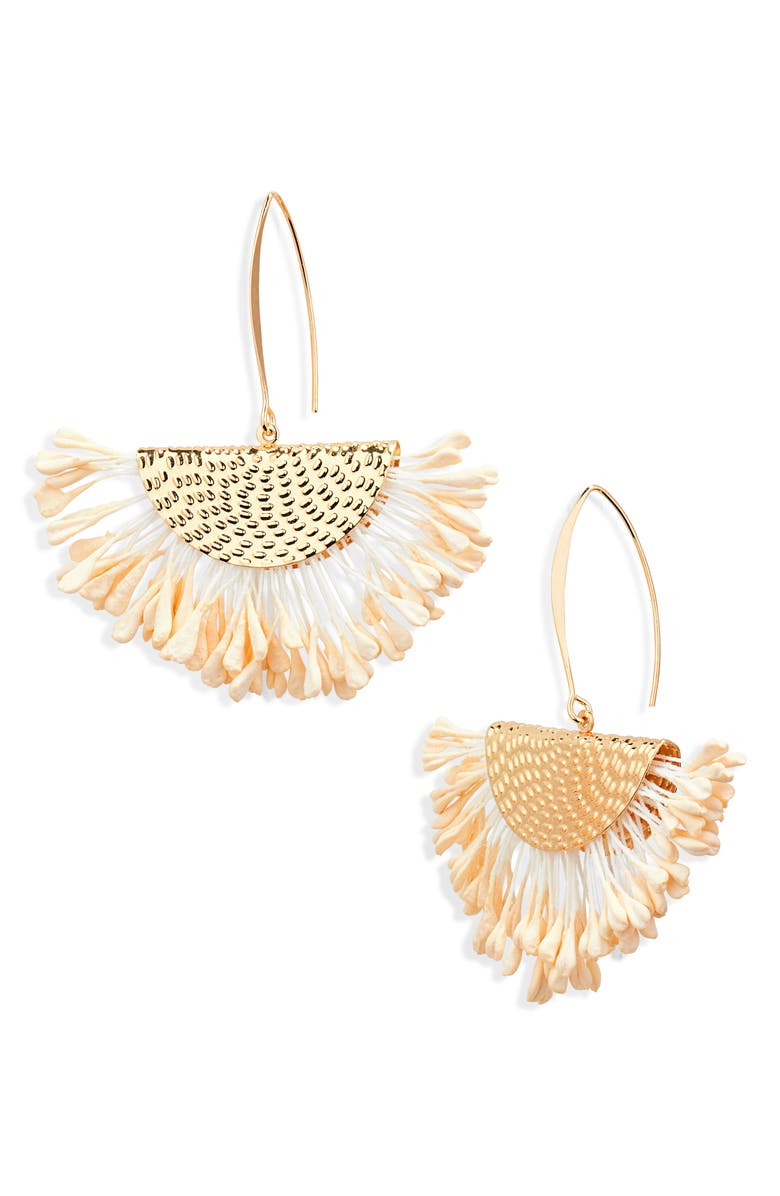 Cara Statement Fringe Threader Earrings, Main, color,
