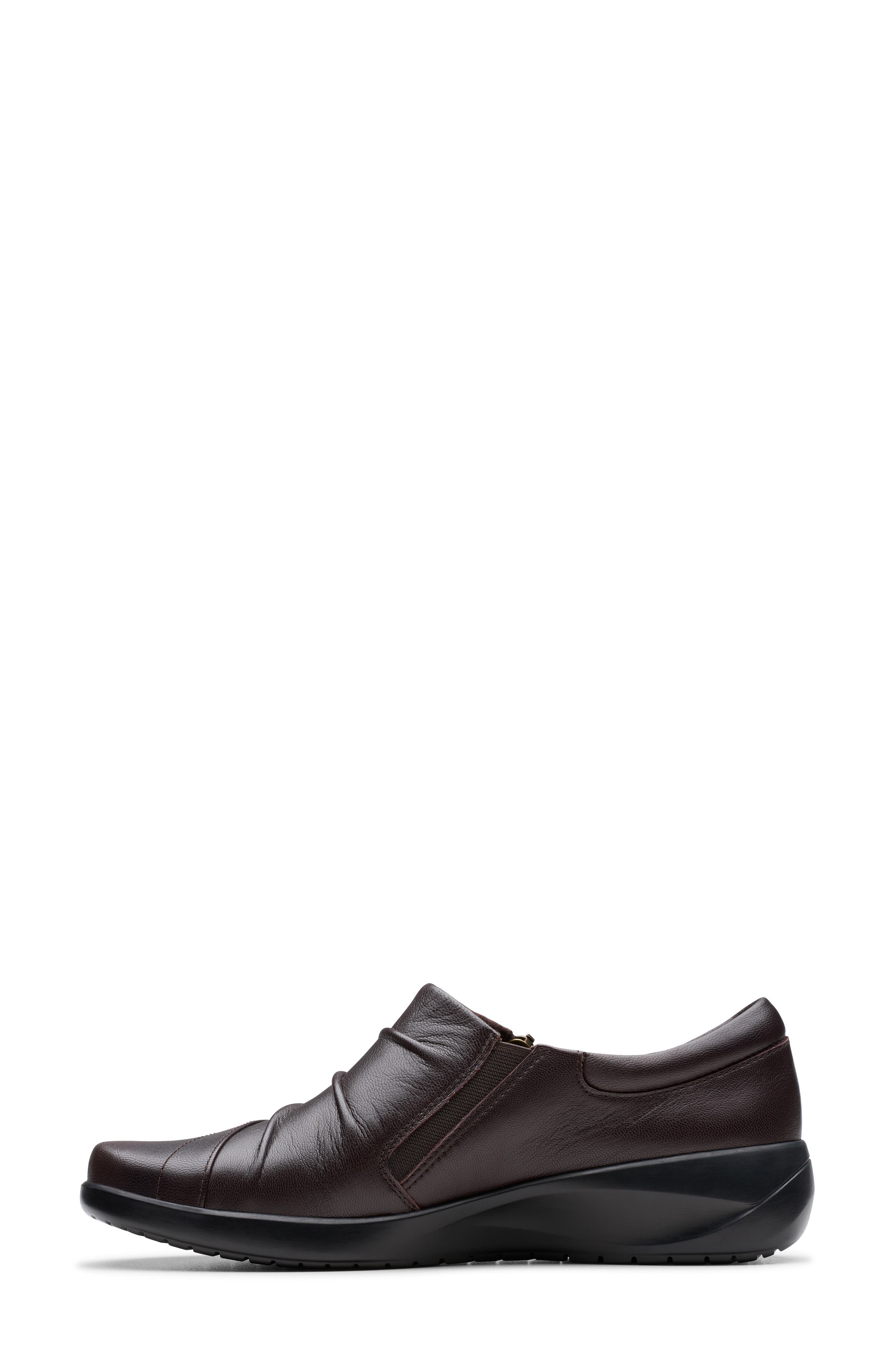 Kaetlyn Mila Side Zip Loafer, Alternate, color, CHOCOLATE LEA