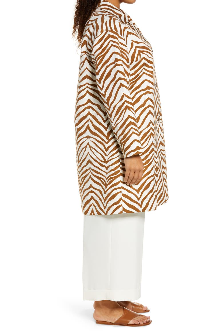Myer Zebra Print Car Coat, Alternate, color, CLOUD MULTI