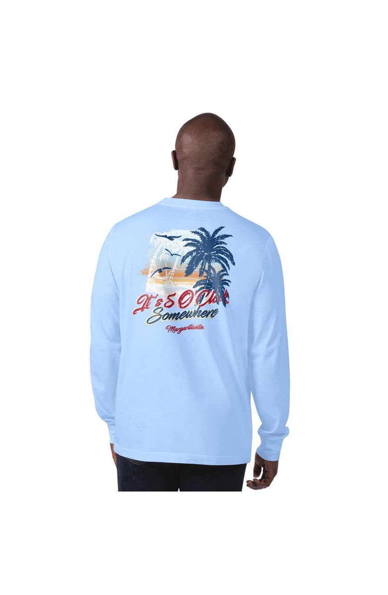 Margaritaville Men's Margaritaville Light Blue New York Giants It's Five O'Clock Somewhere Long Sleeve T-Shirt, Alternate, color, 