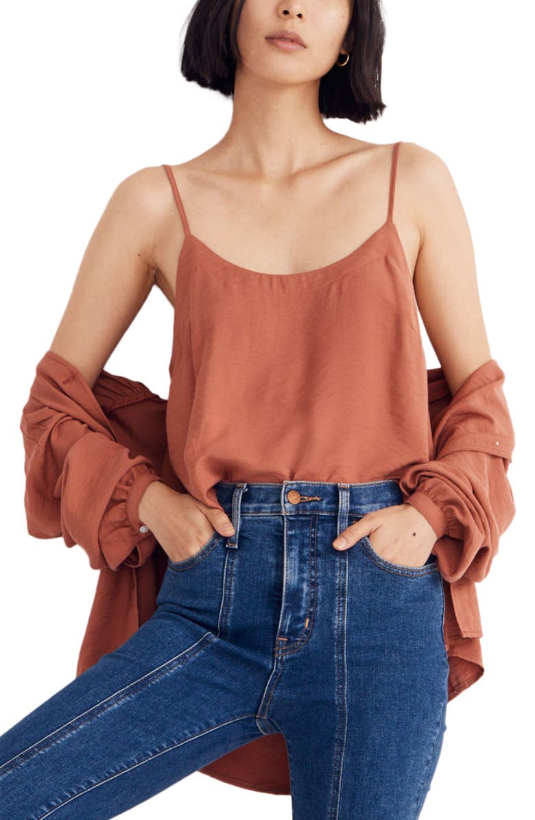 Madewell Drapeweave Crop Tank, Main, color, 