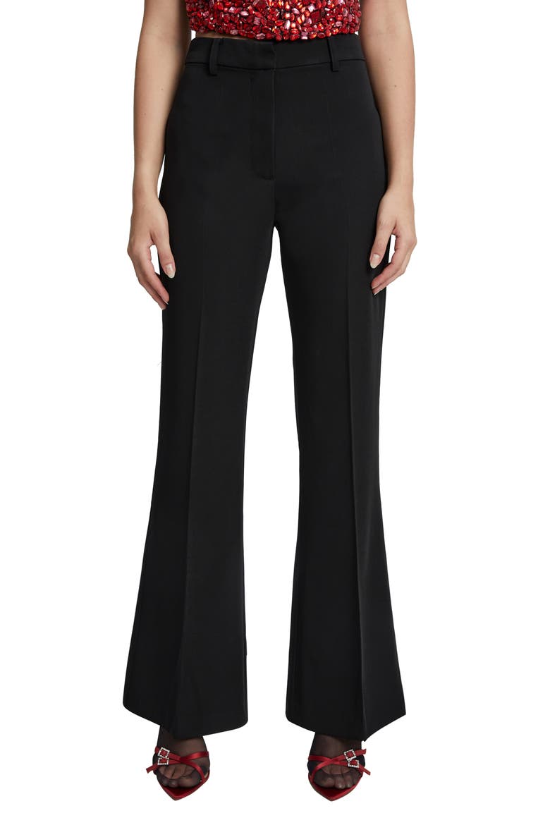 Halifax High Waist Flare Leg Pants, Main, color, BLACK