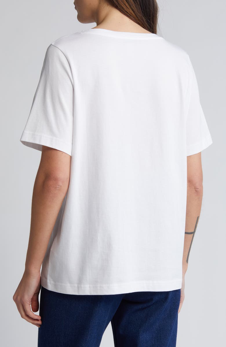 COS The V-Neck Organic Cotton T-Shirt, Alternate, color, 