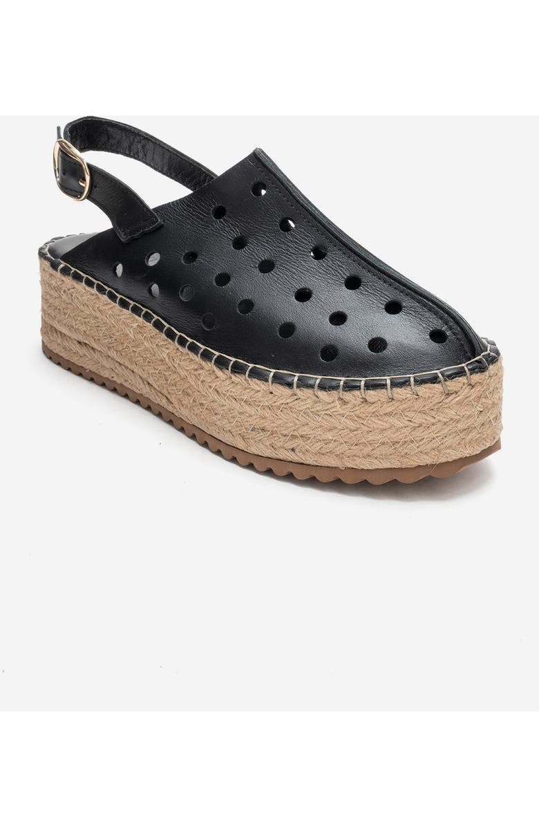 Forever & Always Shoes Fraga Leather Wedge Sandal, Main, color, Black