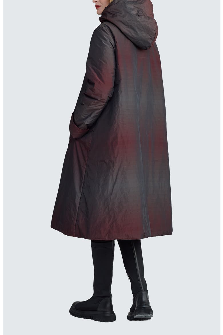 Serein Long Gradient Puffer Coat, Alternate, color, Mulberry