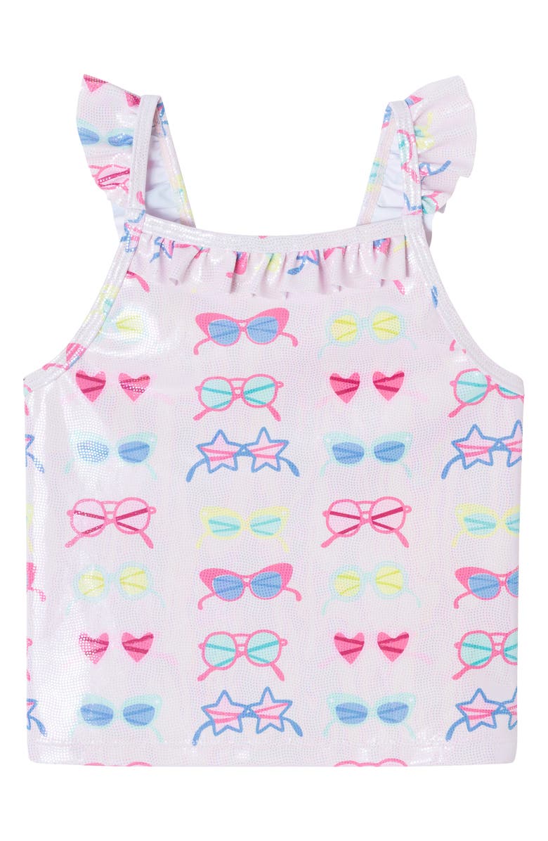 Andy & Evan Kids' Foil Sunglasses Two-Piece Swimsuit, Alternate, color, Foil