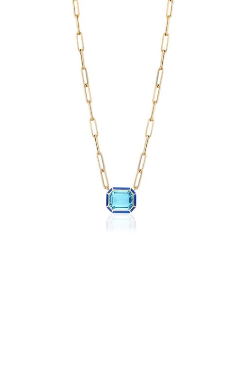 Goshwara Melange Emerald Cut Pendant Necklace In Gold