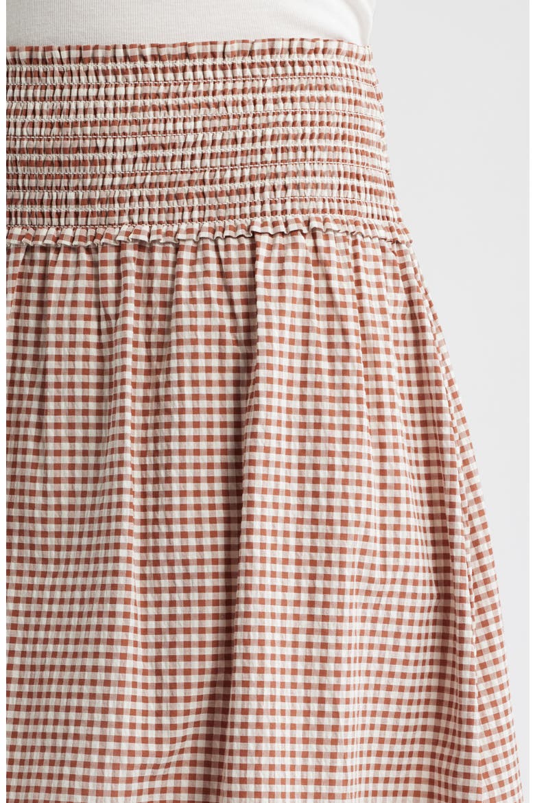 The Delphine Nap® Midi Skirt, Alternate, color, RUST GINGHAM
