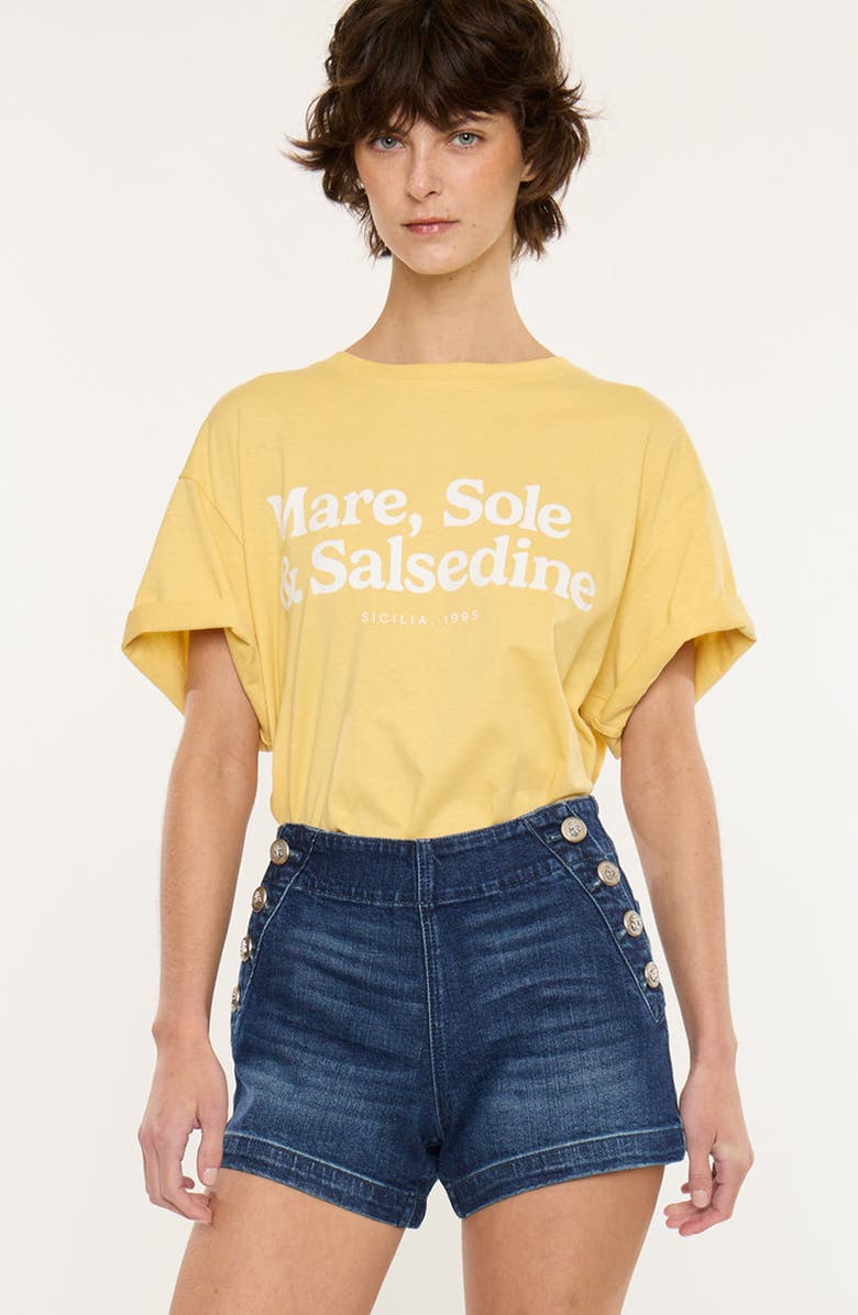 KanCan Sallie High Rise Shorts, Alternate, color, Dark Wash