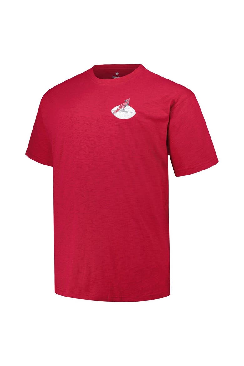 Men's Profile Cardinal Arizona Cardinals Big & Tall Two-Hit Throwback T-Shirt, Alternate, color, Cardinal