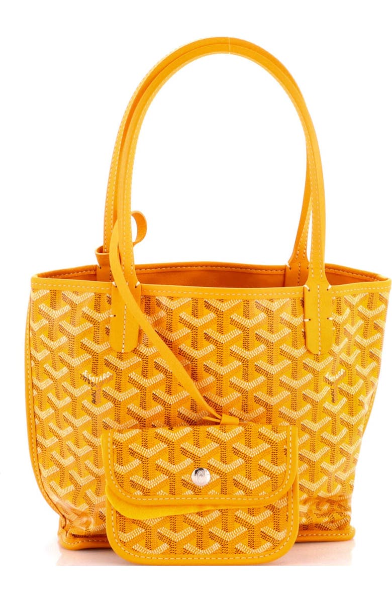 Pre-Owned Goyard Anjou Reversible Tote Coated Canvas Mini, Alternate, color, Yellow