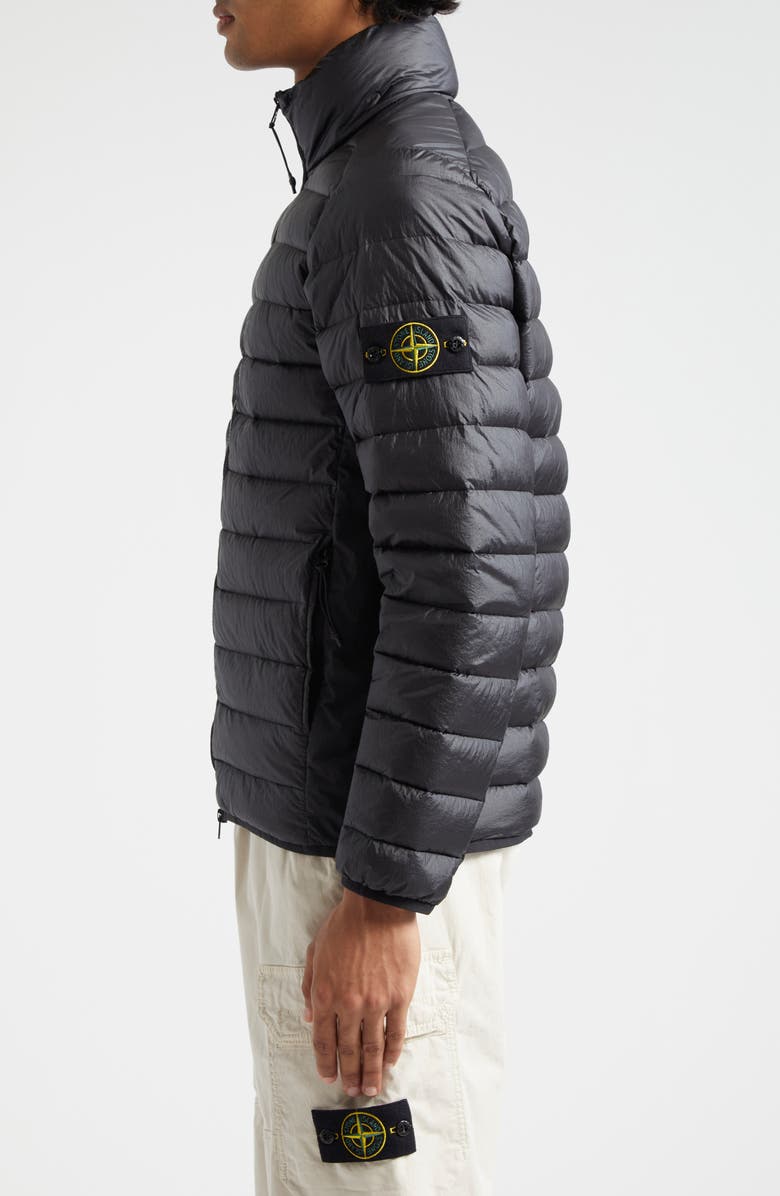 Stone Island Quiilted Nylon Down Puffer Jacket, Alternate, color, Black