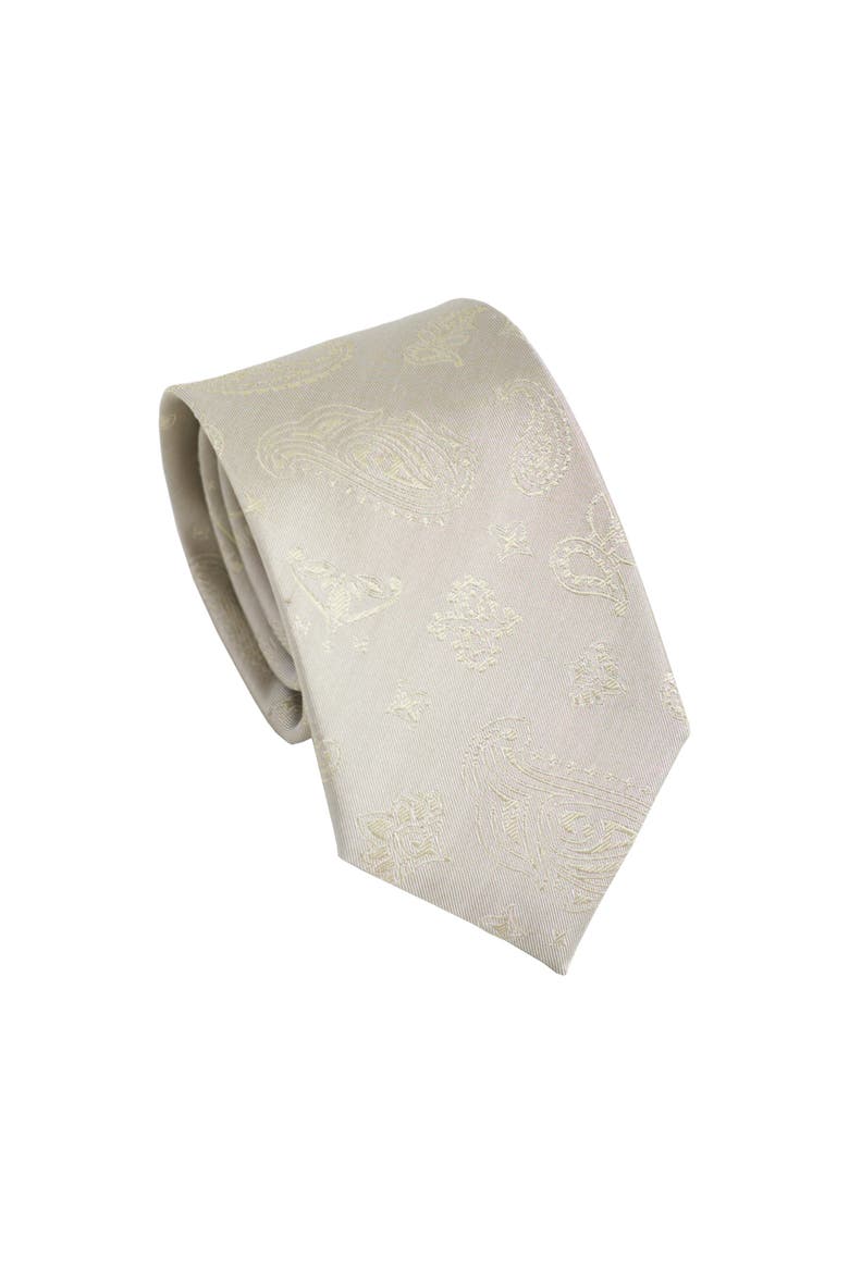 "Paisley" Silk Jacquard Tie, Main, color, Champagne