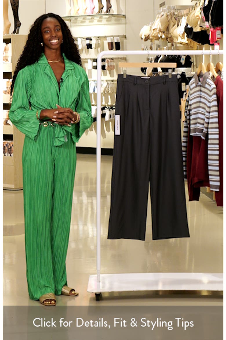 Archer Pleated High Waist Straight Leg Pants video