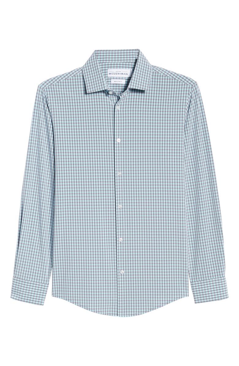 Mizzen+Main Leeward Trim Fit Gingham Button-Up Shirt, Alternate, color, 