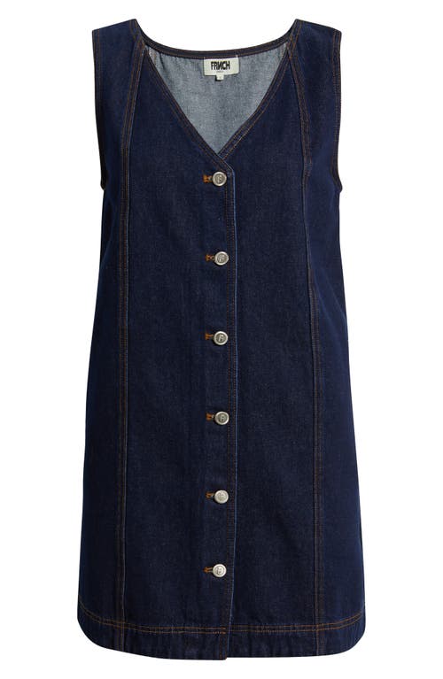 Frnch Nala Denim Tank Dress In Blue