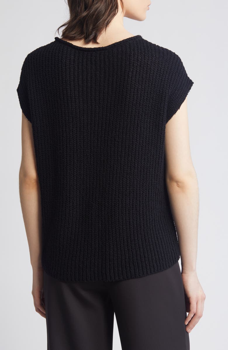 Eileen Fisher Short Sleeve Organic Cotton Sweater, Alternate, color,