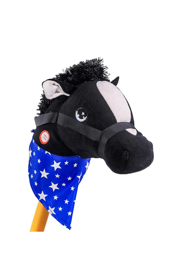 28 Inch Stick Horse with Sound Toy, Alternate, color, Black