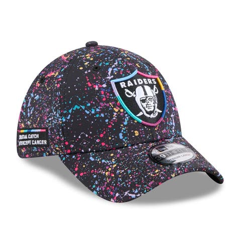 Men's New Era  Black Las Vegas Raiders 2025 NFL Crucial Catch 39THIRTY Flex Hat