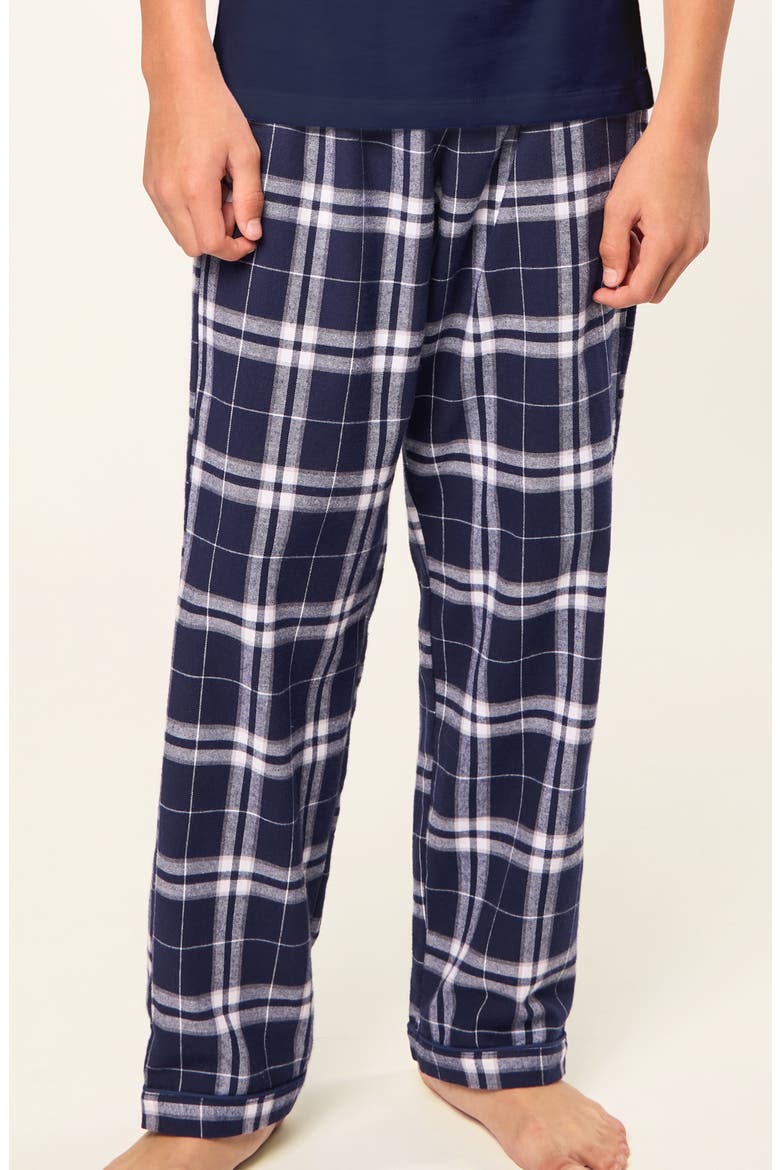 Kids' Brushed Twill Pajama Pants, Alternate, color, NAVY