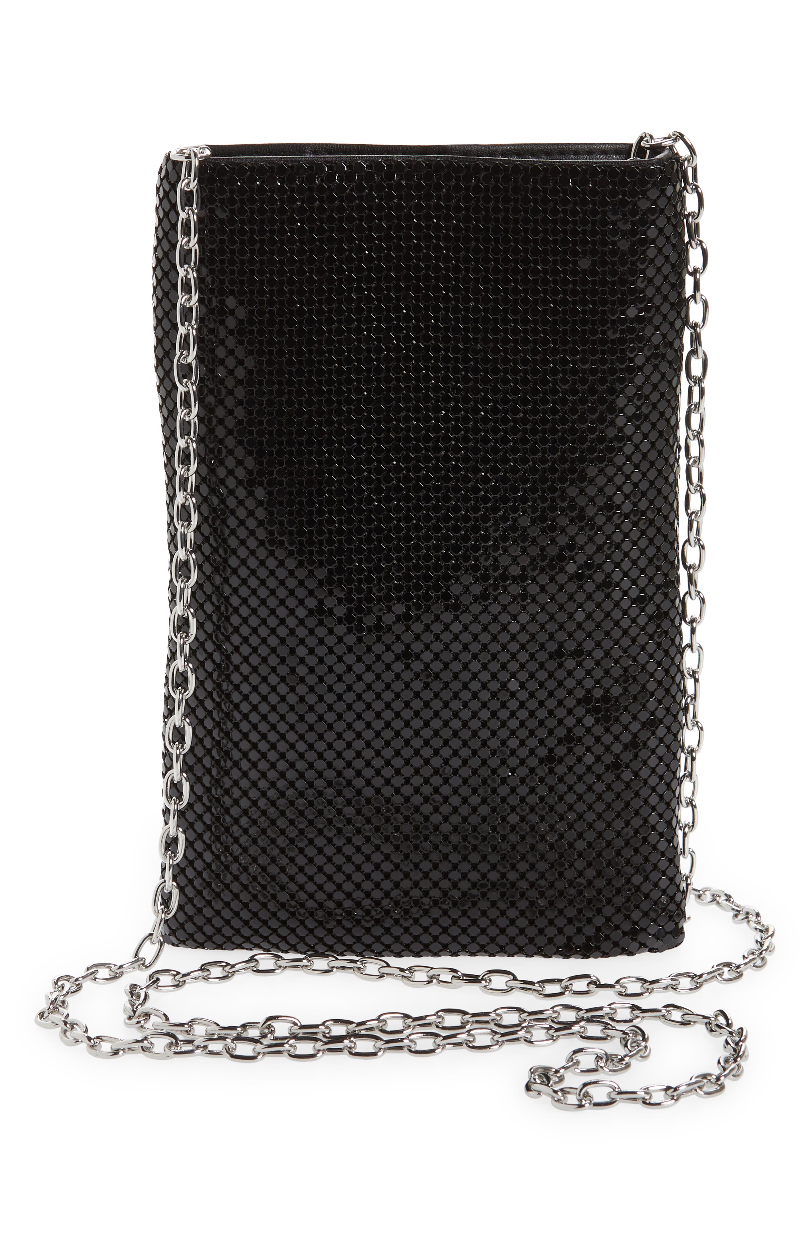Mesh Crossbody Pouch, Alternate, color, BLACK