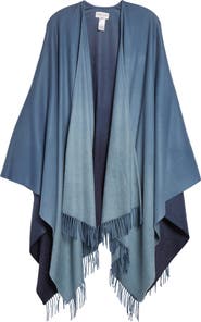 Johnstons of Elgin Ombré Fringe Trim Cashmere Cape