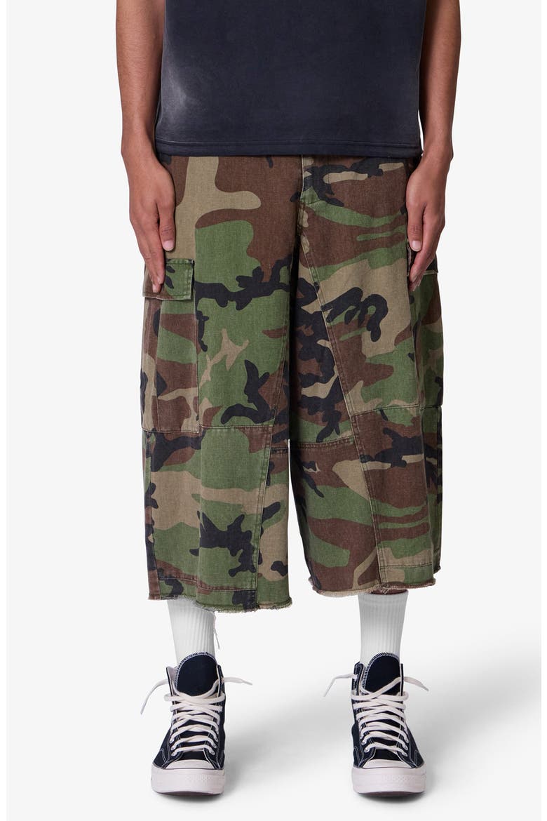 Extralong Cotton Cargo Shorts, Main, color, CAMO