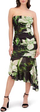 Siena Printed Stretch Mesh Body-Con Dress